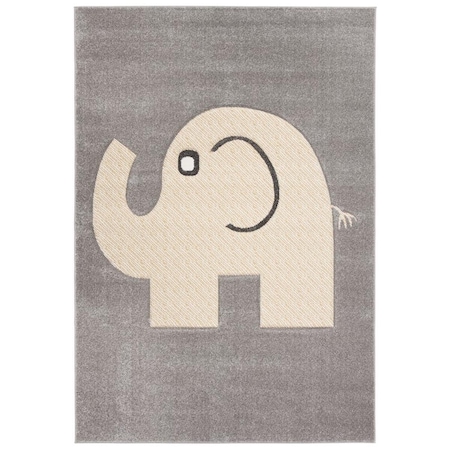 Safavieh 3 x 3 ft. Carousel Kids & Youth Round Rug; Grey & Ivory CRK165B-3R